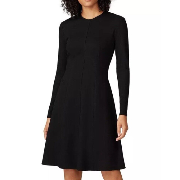 M.M. Lafleur New York Dress Womens XL Black Ellis A-Line Ponte Career +1 16 - Picture 1 of 11